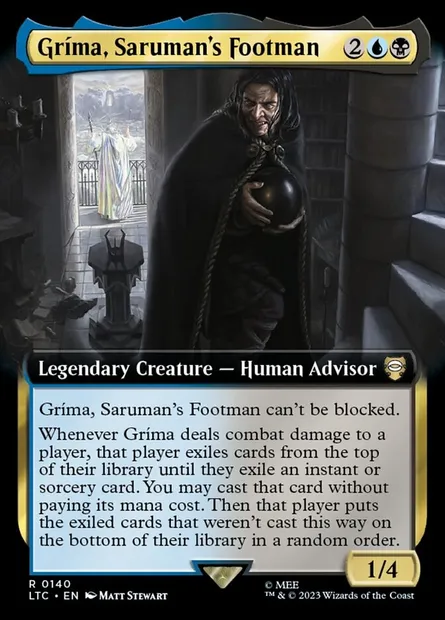 Gríma, Saruman's Footman, Magic card LTC 140 — Tales of Middle-earth Commander set