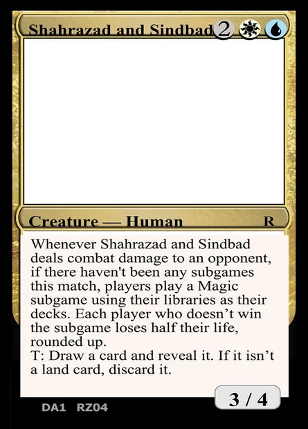 Shahrazad and Sindbad, Magic card UNK RZ04g — Unknown Event set