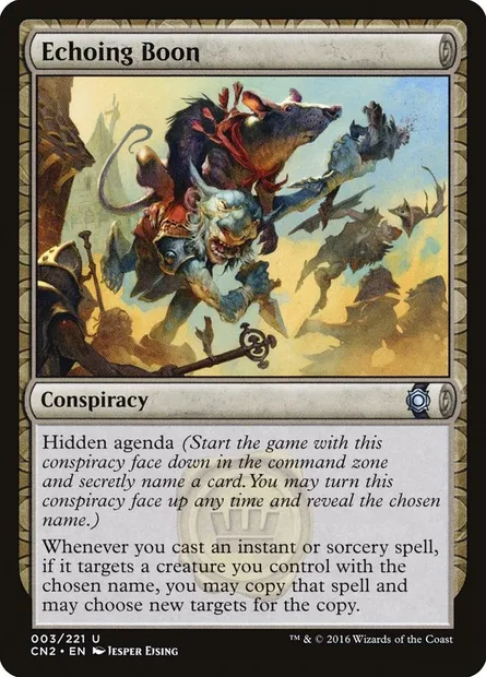 Echoing Boon, Magic card CN2 3 — Conspiracy: Take the Crown set