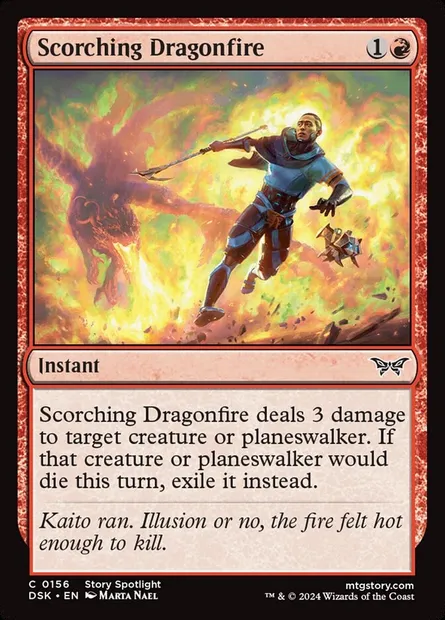 Scorching Dragonfire, Magic card DSK 156 — Duskmourn: House of Horror set