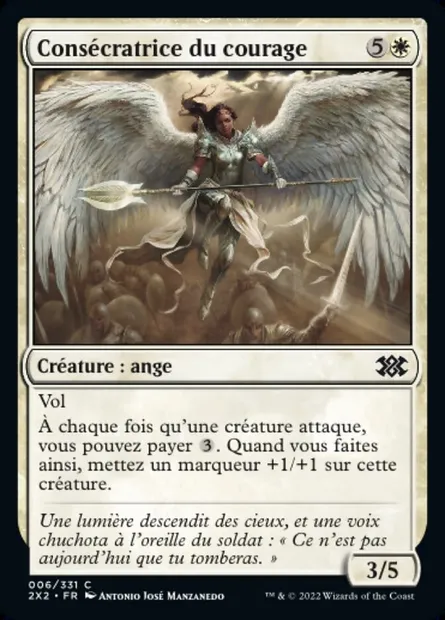 Consécratrice du courage, carte Magic 2X2 6 — extension Double Masters 2022