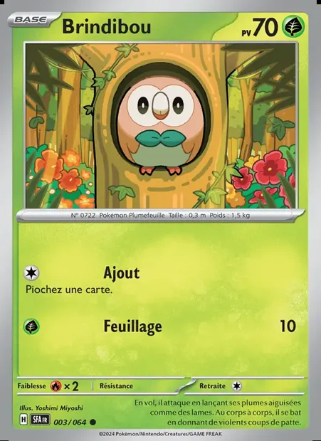 Brindibou, carte Pokémon SFA 003 — extension Fable Nébuleuse