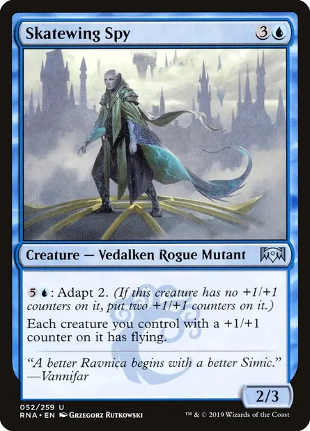 Skatewing Spy, Magic card RNA 52 — Ravnica Allegiance set