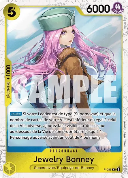Jewelry Bonney, carte One Piece P-085 — extension Carte promo
