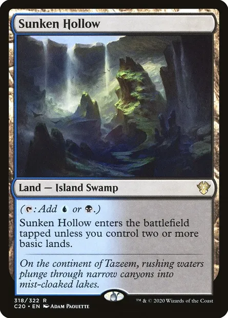 Sunken Hollow, Magic card C20 318 — Commander 2020 set