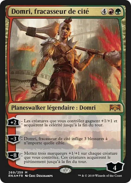 Domri, fracasseur de cité, carte Magic RNA 269 — extension L'allégeance de Ravnica