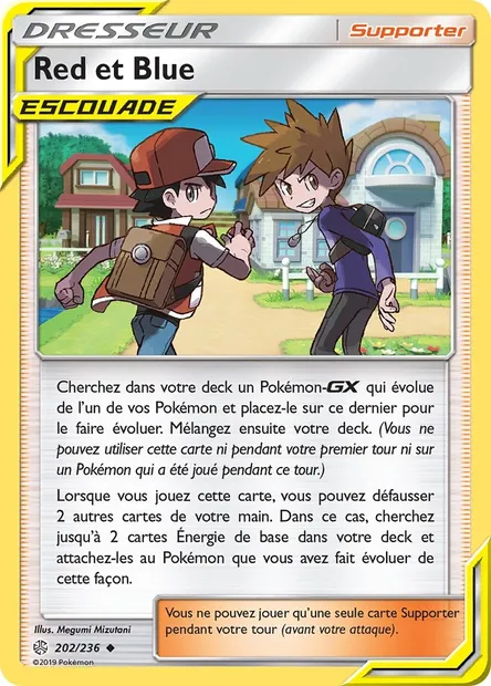 Red et Blue, carte Pokémon CEC 202 — extension Éclipse Cosmique