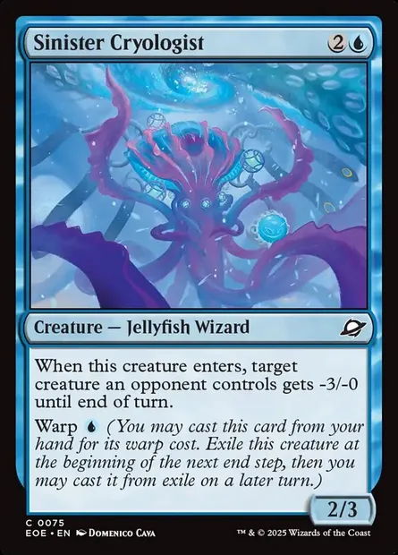 Sinister Cryologist, Magic card EOE 75 — Edge of Eternities set