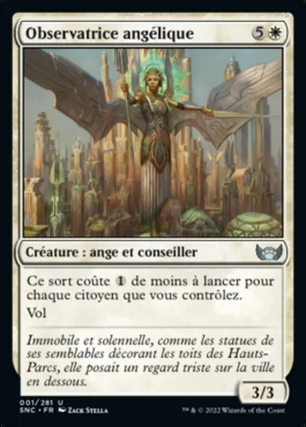 Observatrice angélique, carte Magic SNC 1 — extension Les rues de la Nouvelle-Capenna