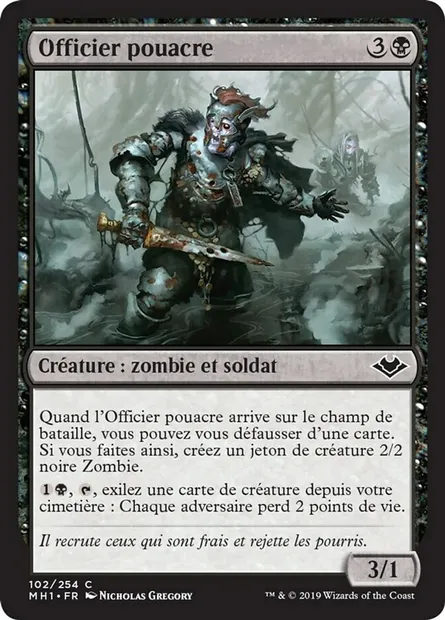 Officier pouacre, carte Magic MH1 102 — extension Horizons du Modern