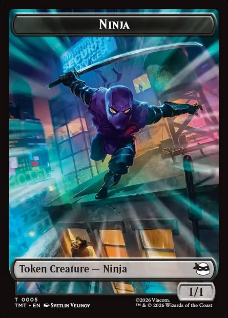 Ninja, carte Magic TTMT 5 — extension Teenage Mutant Ninja Turtles Tokens
