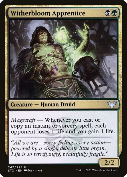 Witherbloom Apprentice, Magic card STX 247 — Strixhaven: School of Mages set