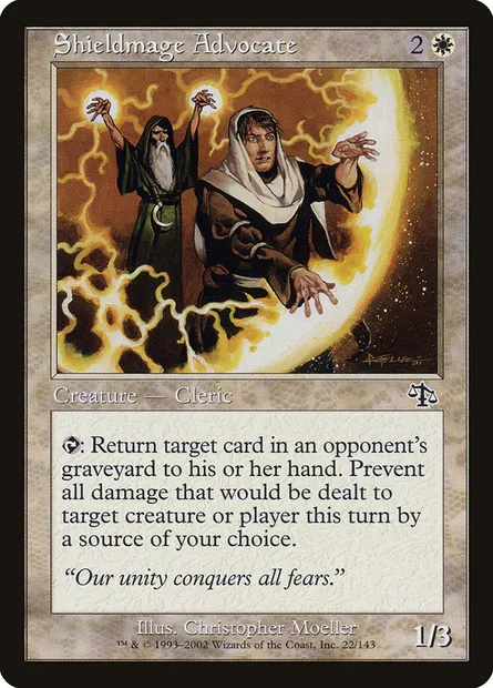 Shieldmage Advocate, Magic card JUD 22 — Judgment set