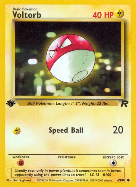 Voltorb, Pokémon card TR 69 — Team Rocket set