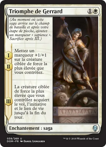 Triomphe de Gerrard, carte Magic DOM 38 — extension Dominaria