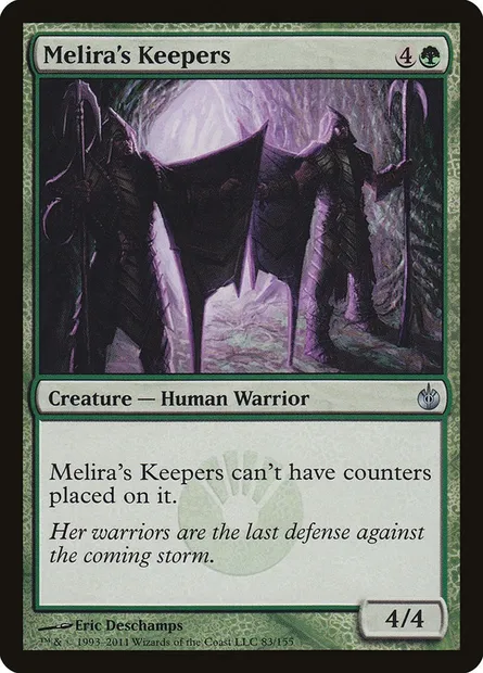 Melira's Keepers, Magic card MBS 83 — Mirrodin Besieged set