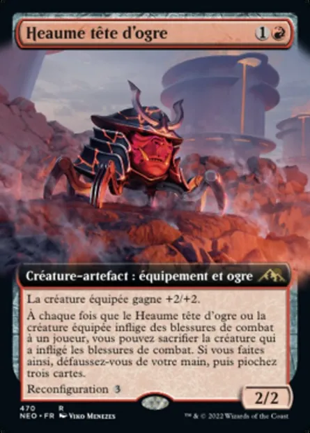 Heaume tête d'ogre, carte Magic NEO 470 — extension Kamigawa: La Dynastie Néon