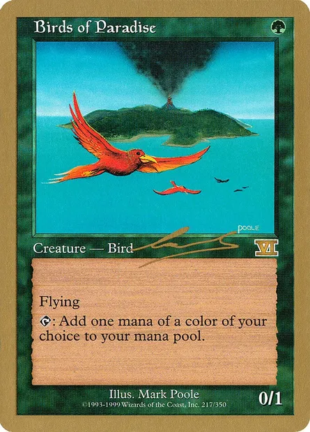 Oiseaux de paradis, carte Magic WC00 nl217 — extension World Championship Decks 2000