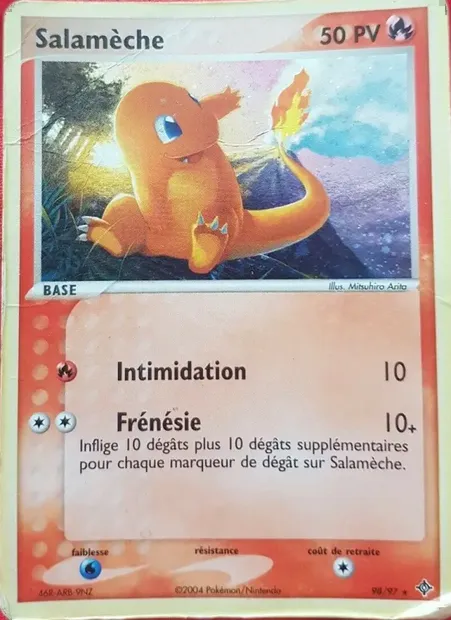 Salamèche, carte Pokémon DR 98 — extension EX Dragon