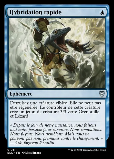 Hybridation rapide, carte Magic BLC 111 — extension Bloomburrow Commander
