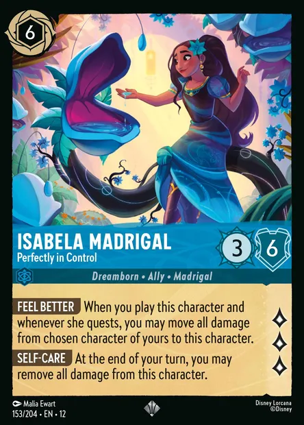 Isabela Madrigal - Perfectly in Control, Disney Lorcana card CH12-153 — Wilds Unknown set