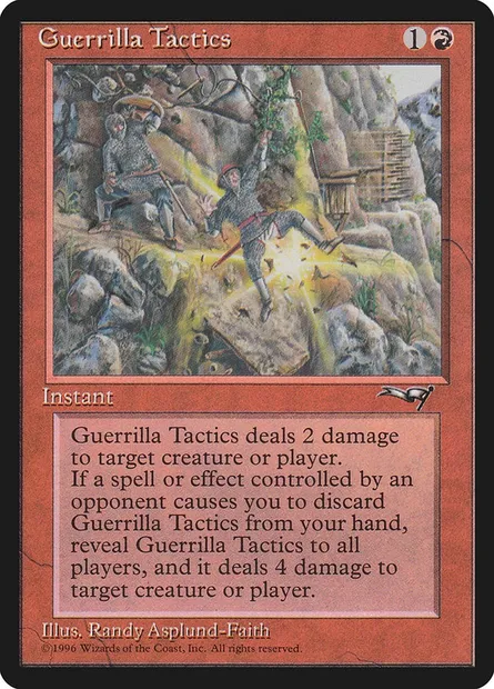 Guerrilla Tactics, Magic card ALL 74b — Alliances set