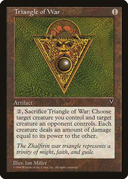 Triangle de guerre, carte Magic VIS 158 — extension Visions