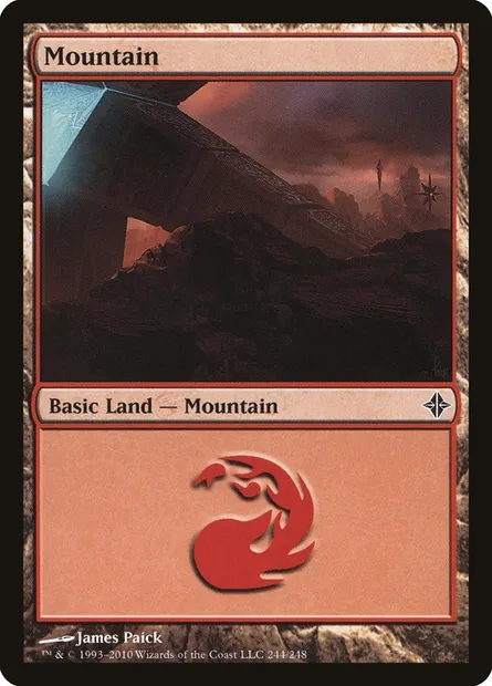 Mountain, Magic card ROE 244 — Rise of the Eldrazi set