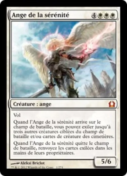 Ange de la sérénité, carte Magic RTR 1 — extension Retour à Ravnica