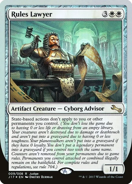 Rules Lawyer, Magic card J17 9 — Judge Gift Cards 2017 set