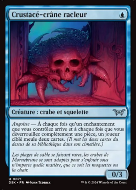 Crustacé-crâne racleur, carte Magic DSK 71 — extension Duskmourn: House of Horror