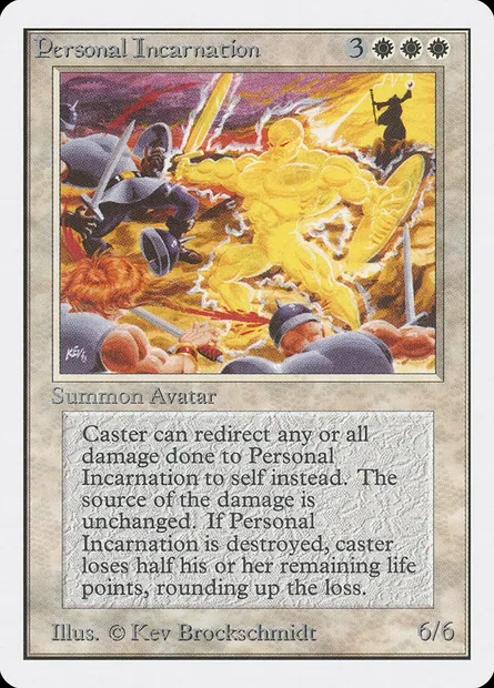 Incarnation personnelle, carte Magic 2ED 32 — extension Unlimited Edition