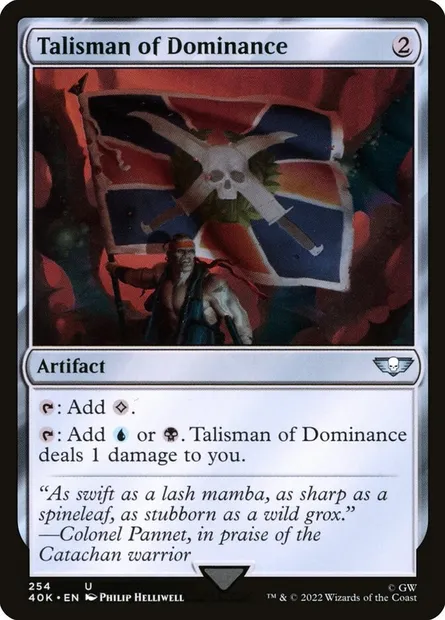 Talisman de dominance, carte Magic 40K 254 — extension Warhammer 40,000 Commander