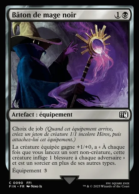 Bâton du mage noir, carte Magic FIN 90 — extension Final Fantasy