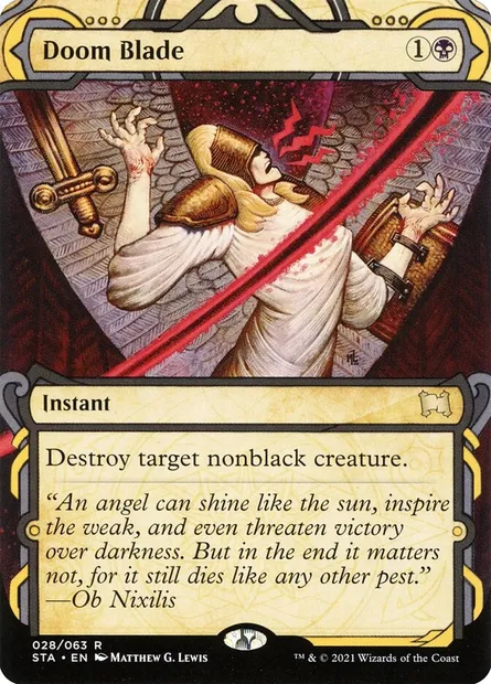 Doom Blade, Magic card STA 28 — Strixhaven Mystical Archive set