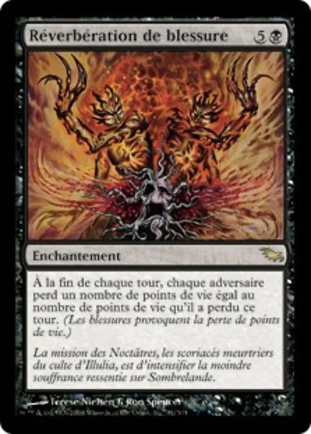 Réverbération de blessure, carte Magic SHM 81 — extension Sombrelande