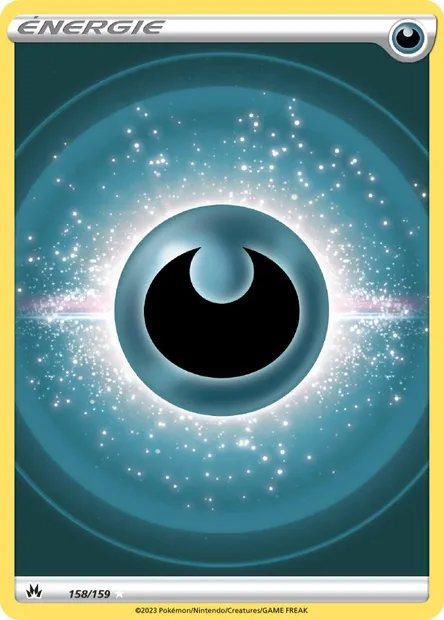 Énergie Obscurité, carte Pokémon CRZ 158 — extension Zénith Suprême
