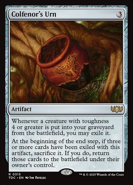 Colfenor's Urn, Magic card TDC 315 — Tarkir: Dragonstorm Commander set