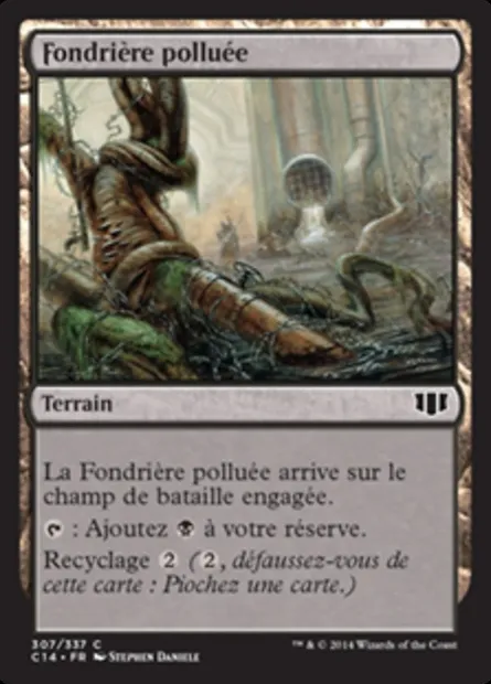 Fondrière polluée, carte Magic C14 307 — extension Commander 2014
