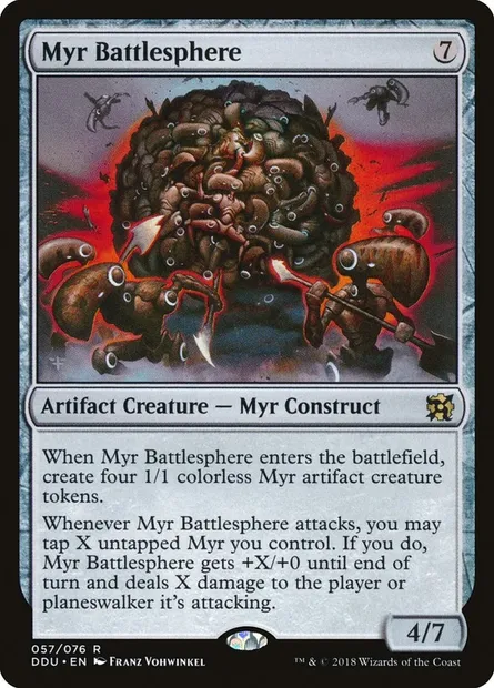 Myr Battlesphere, Magic card DDU 57 — Duel Decks: Elves vs. Inventors set