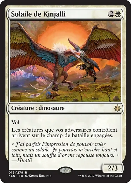 Solaile de Kinjalli, carte Magic XLN 19 — extension Ixalan