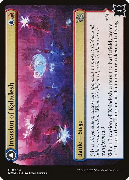 Invasion of Kaladesh // Aetherwing, Golden-Scale Flagship, Magic card MOM 234 — March of the Machine set
