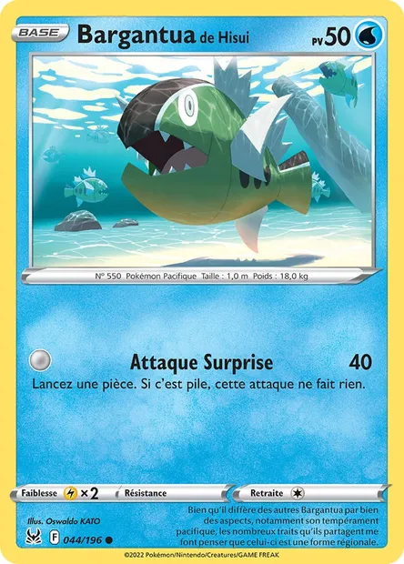 Bargantua de Hisui, carte Pokémon LOR 044 — extension Origine Perdue