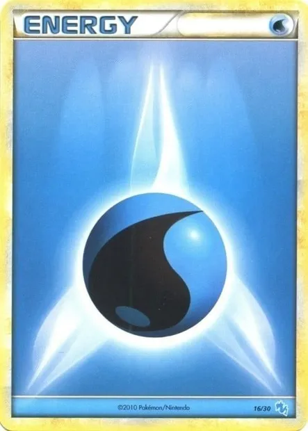 Énergie Eau, carte Pokémon TK4G 016 — extension HS Trainer Kit (Gyarados)