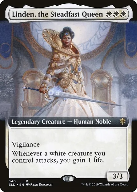 Linden, reine implacable, carte Magic ELD 340 — extension Throne of Eldraine