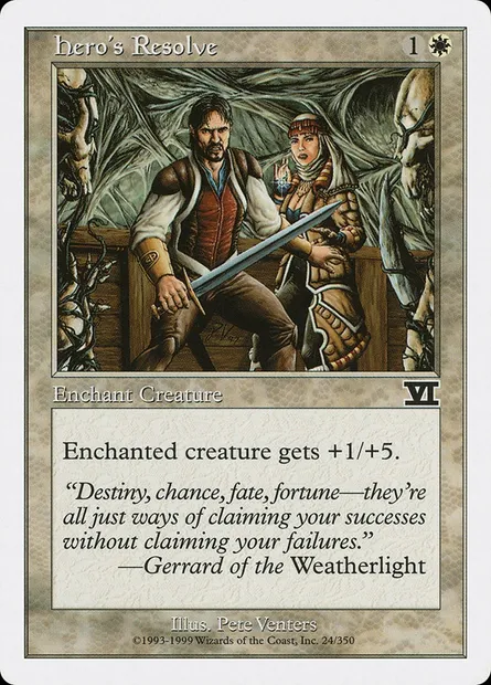 Hero's Resolve, Magic card 6ED 24 — Classic Sixth Edition set
