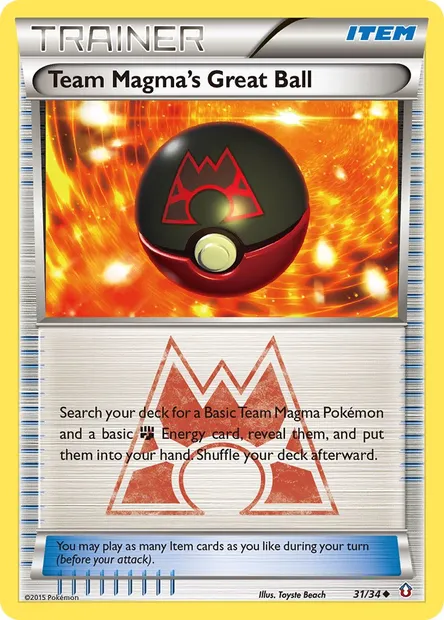 Team Magma's Great Ball, Pokémon card DCR 31 — Double Crisis set