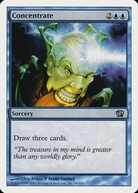 Concentration, carte Magic 8ED 68 — extension Huitième Edition