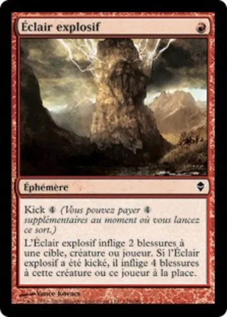 Éclair explosif, carte Magic ZEN 119 — extension Zendikar