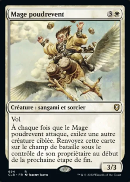 Mage poudrevent, carte Magic CLB 694 — extension Commander Légendes : la bataille de la Porte de Baldur